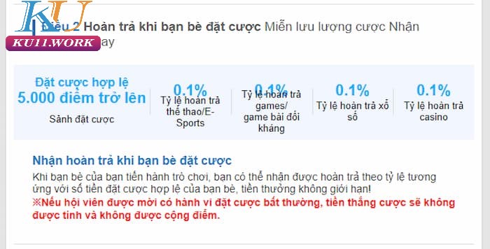 Khuyến mại giới thiệu bạn mới Ku11