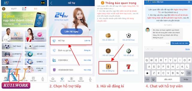 Liên hệ chuyên viên để mở khóa nạp tiền Ku11