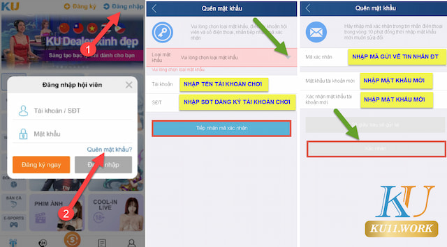 Quên mật khẩu Ku11