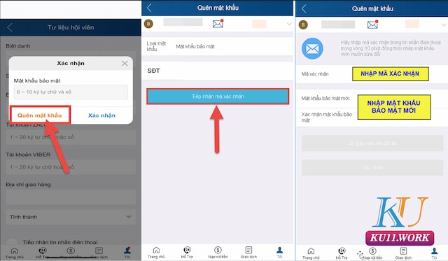 Quên mật khẩu Ku11