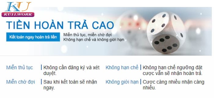 Tiền hoàn trả cao Ku11