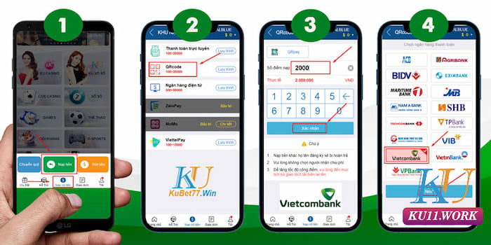 nạp tiền kubet Vietcombank