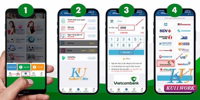 Nạp tiền kubet Vietcombank